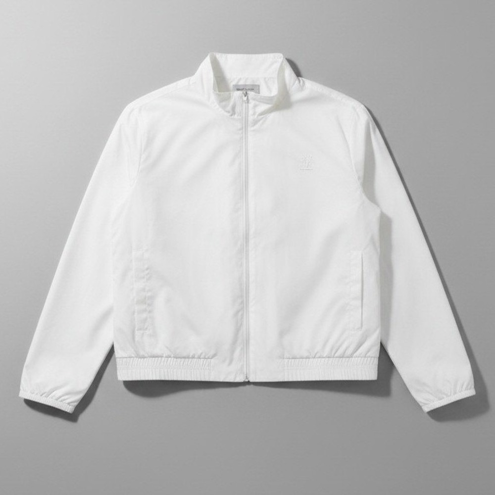 Coral Bay Golf White Full Zip Windbreaker Jacket, Mesh Lined, Women's Large